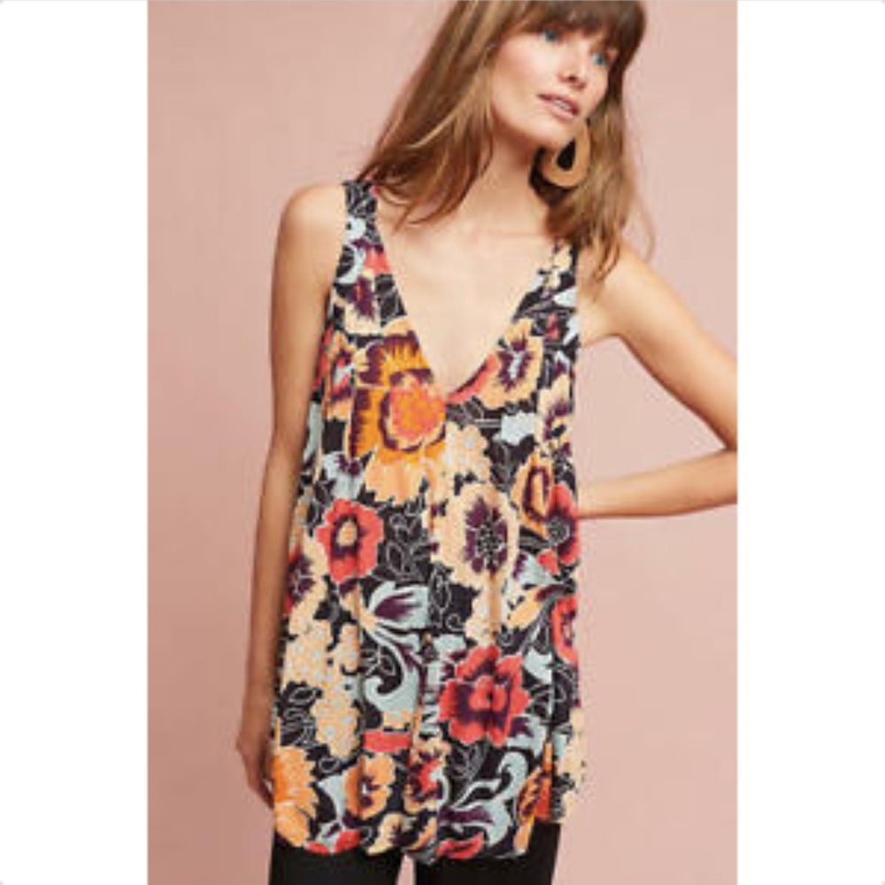 Anthropologie Vanessa Virginia Floral Tunic